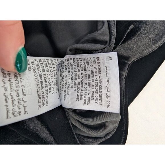 INC International Concepts black velvety leggings high rise women's sz medium K6 - Picture 6 of 7